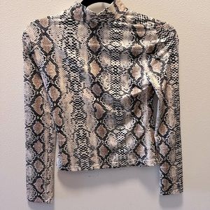 Snakeskin Turtle Neck